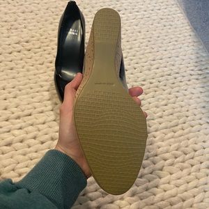 COPY - Stuart weitzman Patient leather platform cork wedges | Size 5.0. Never w…